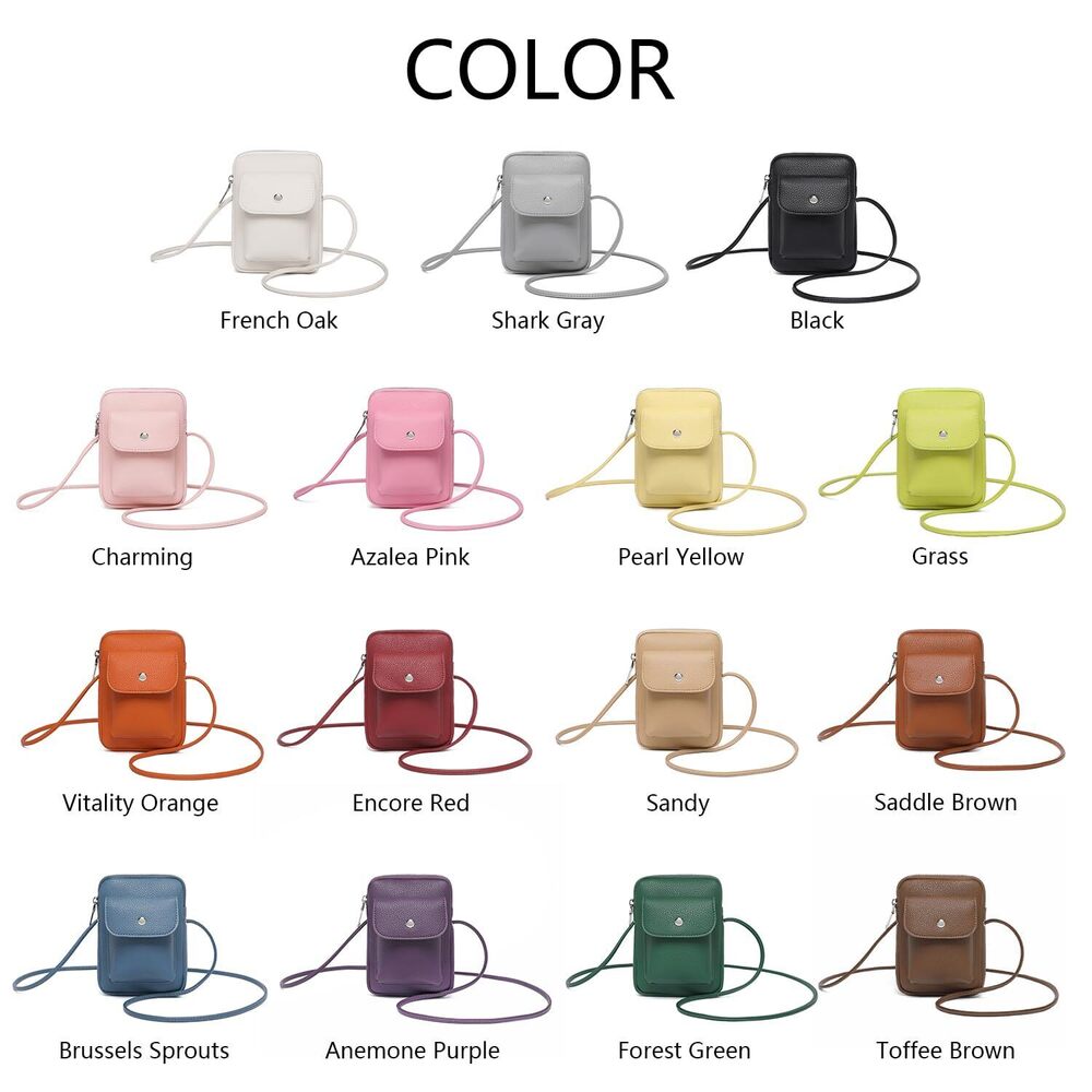 9511 Pu Crossbody Lanyard Mobile Phone Bag Simple Accessory With Adjustable View 3